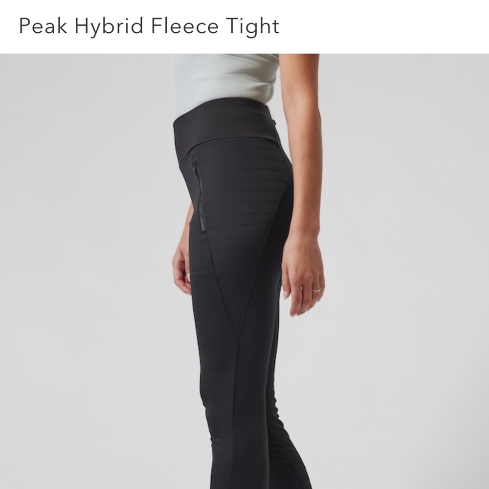 Athleta Peak Hybrid Fleece Tight Leggings